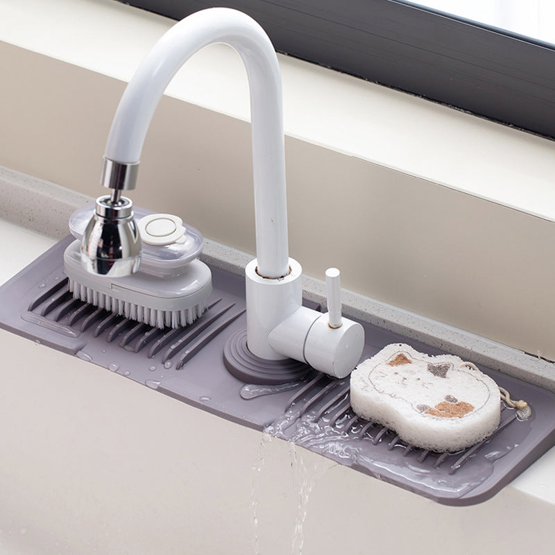 Tapis de protection en silicone pour robinet de lavabo