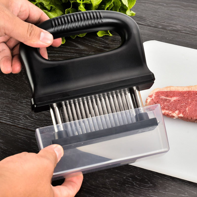 Attendrisseur de viande avec 48 lames en acier inoxydable