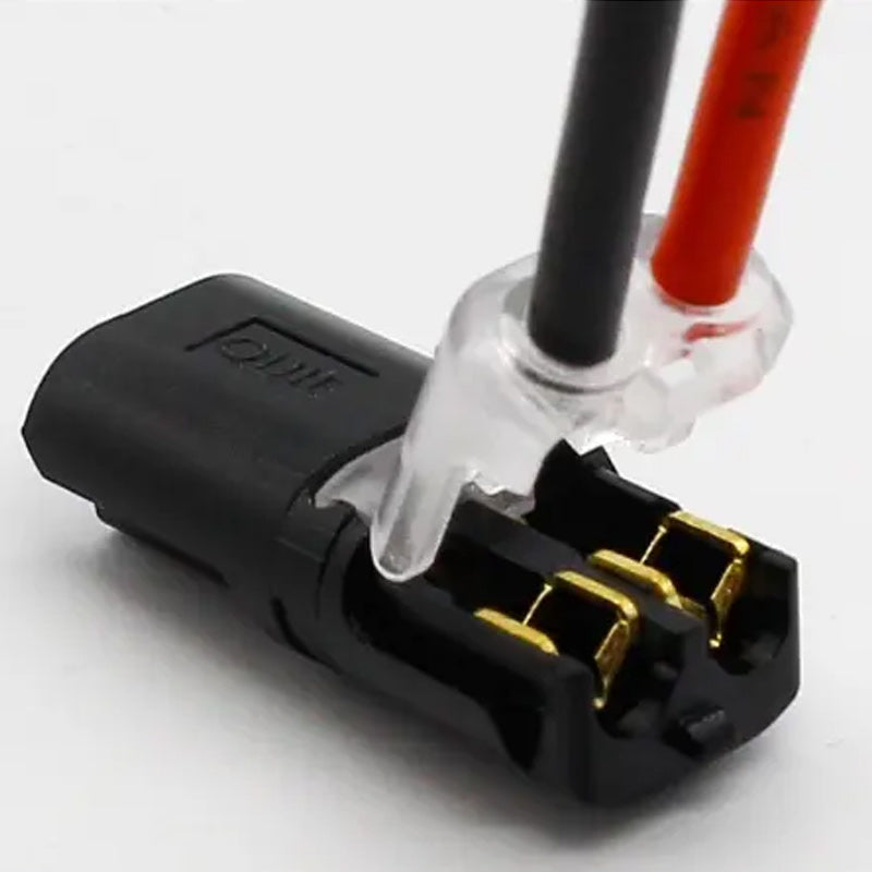 Connecteur à enficher à double fil avec clip de verrouillage