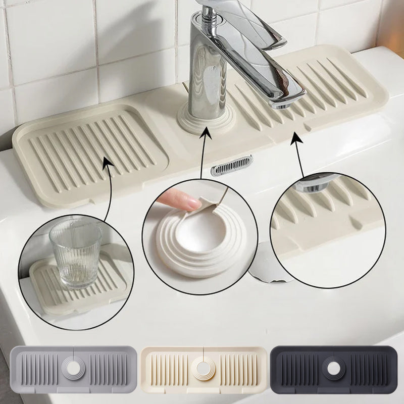 Tapis de protection en silicone pour robinet de lavabo