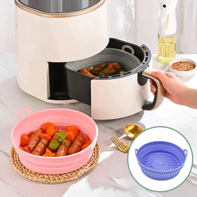 Poêle à griller en silicone pliable