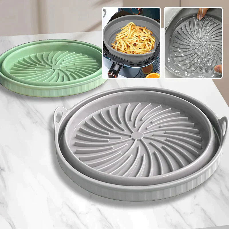 Poêle à griller en silicone pliable