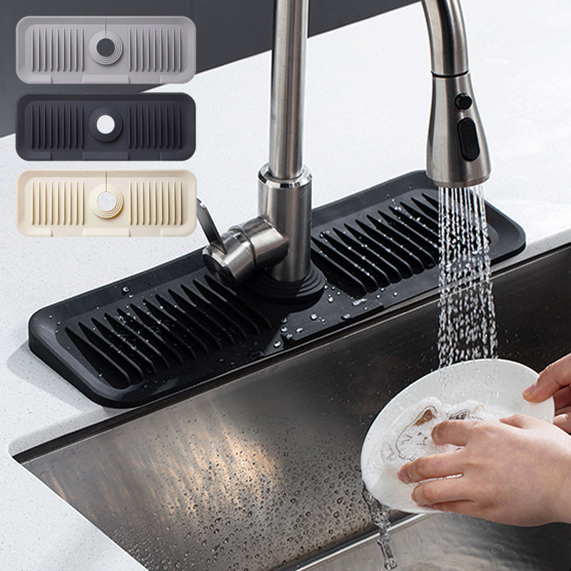 Tapis de protection en silicone pour robinet de lavabo