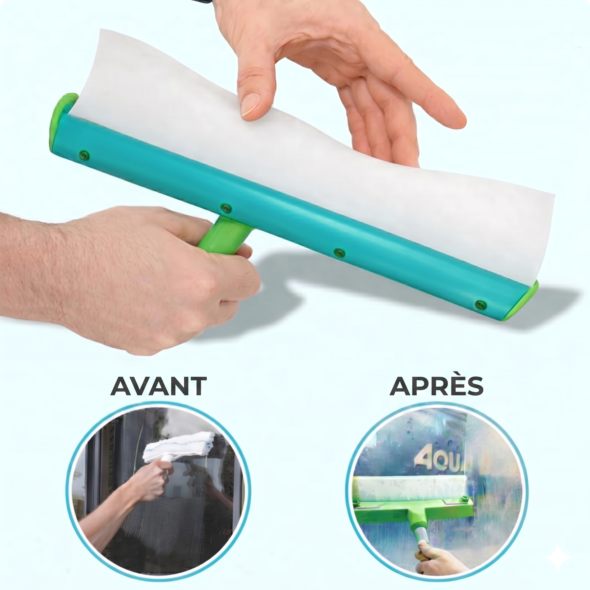 KlarSwipe™ – Ensemble de Raclettes pour Fenêtres