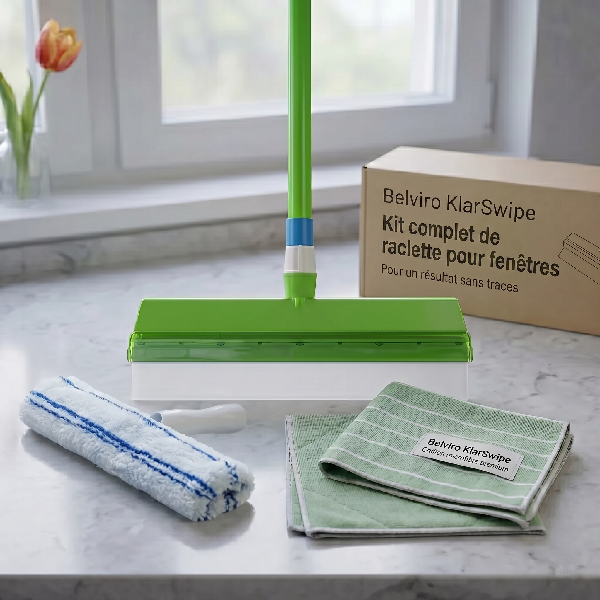 KlarSwipe™ – Ensemble de Raclettes pour Fenêtres