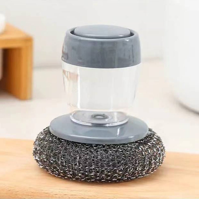 Distributeur de Savon de Cuisine avec Brosse en Palmier